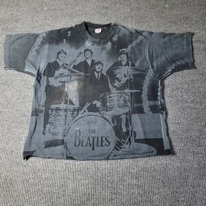 The Beatles Vintage Shirt Mens XL 90s‎ All Over Print Single Stitch Made In USA